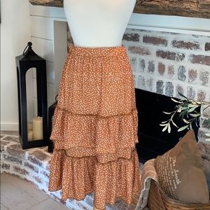 Tickled Teal Polka Dot Midi Skirt